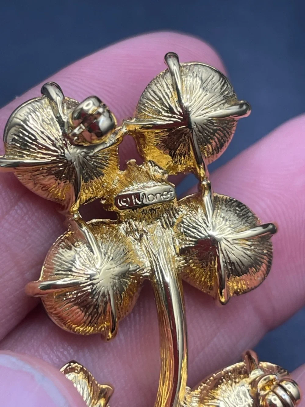 Monet flower brooch vintage - Picture 5 of 5